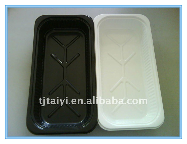 one compartment disposable plastic seafood microwaveable tray